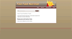 Desktop Screenshot of fast-food-nutrition.info