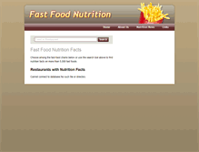 Tablet Screenshot of fast-food-nutrition.info